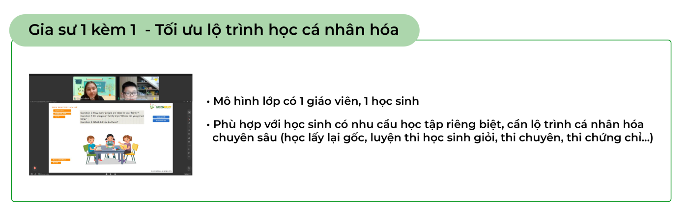 Gia sư 1 kèm 1