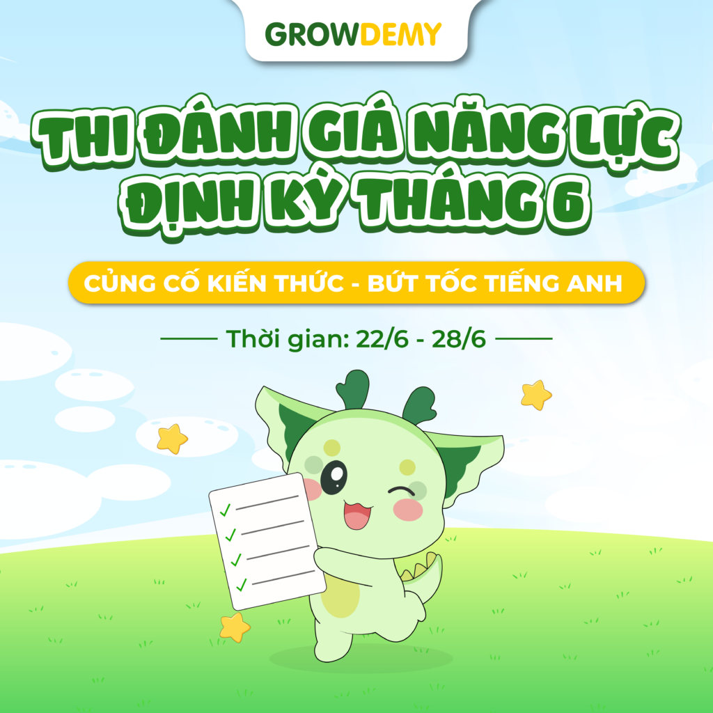 Thông báo kì thi đánh giá năng lực định kỳ tháng 6